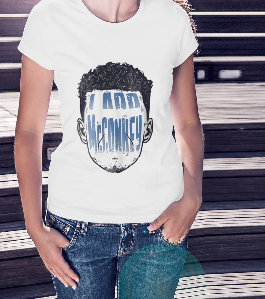 Ladd McConkey Curly Hair Face T-Shirt