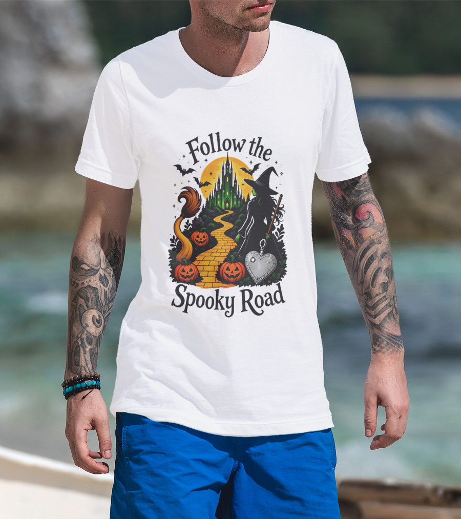 Follow The Spooky Road Wizard Of Oz Halloween Witch 2026 T-Shirt