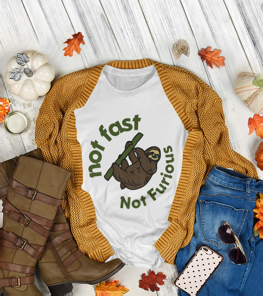 Not Fast Not Furious Sloth Climbing T-Shirt