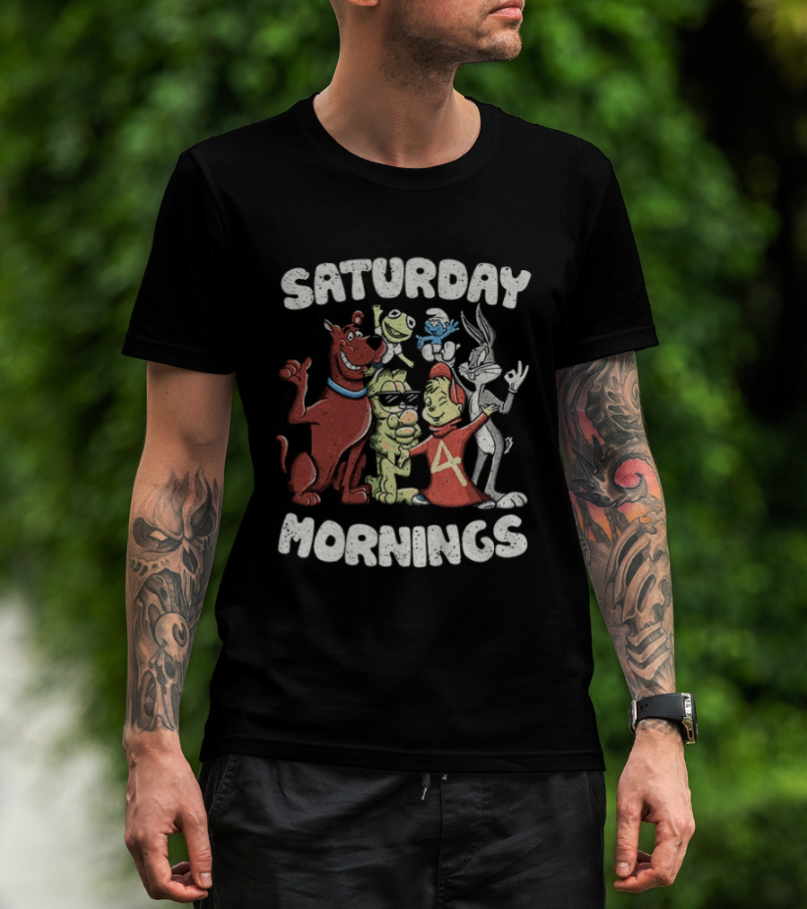 Saturday Mornings With Classic Cartoon Characters T-Shirt