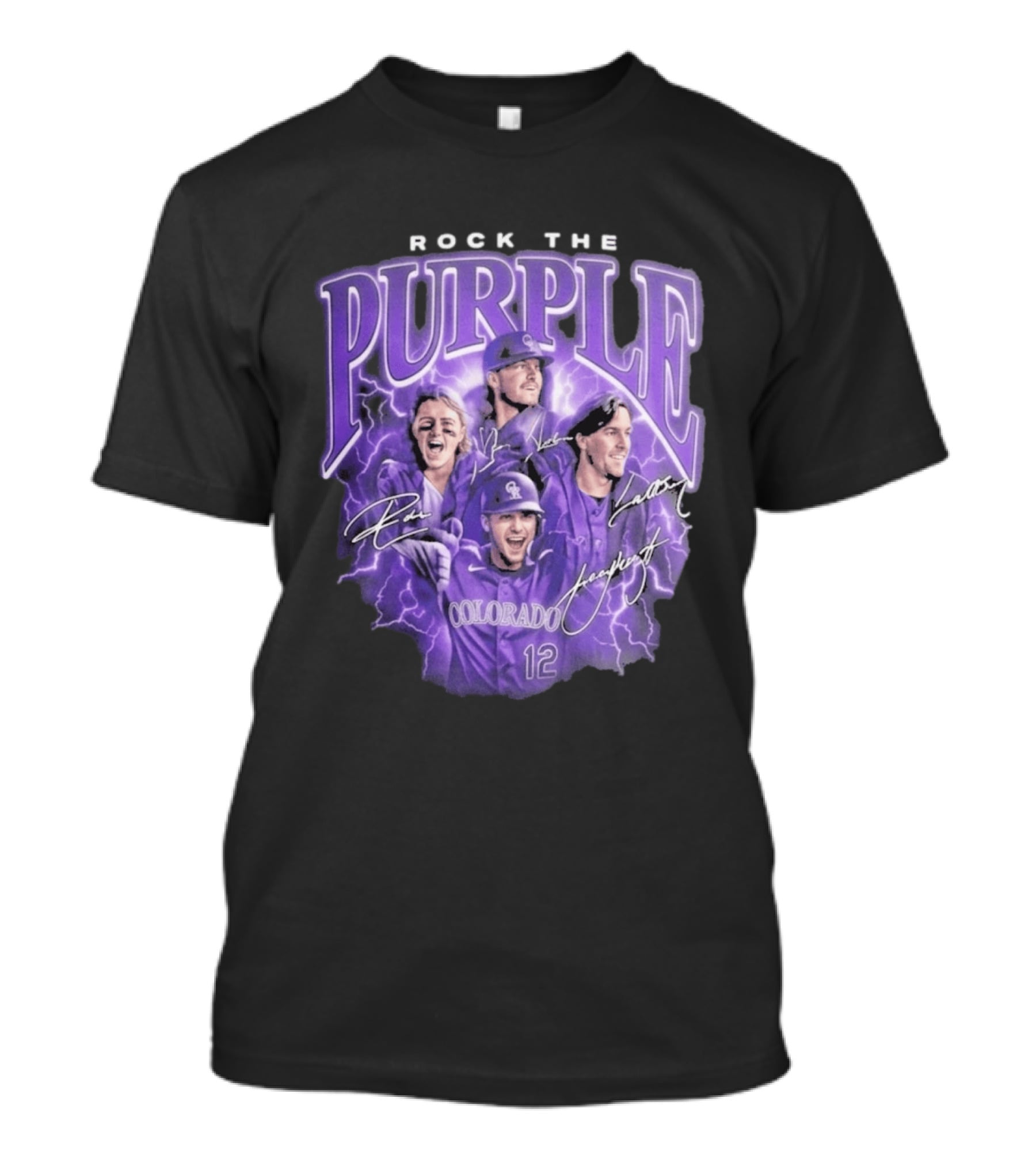 Colorado Rockies Rock The Purple 2026 Team Signatures T-Shirt