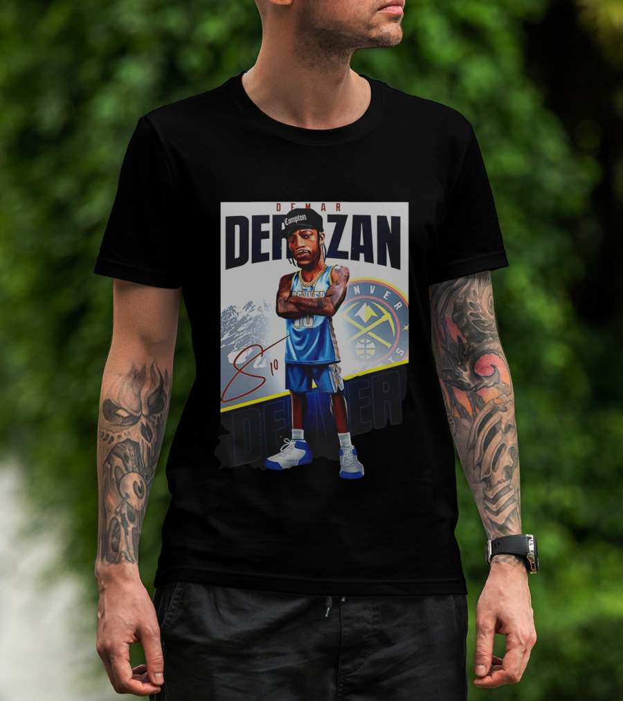 DeMar DeRozan Denver Nuggets Basketball Character With Signature T-Shirt