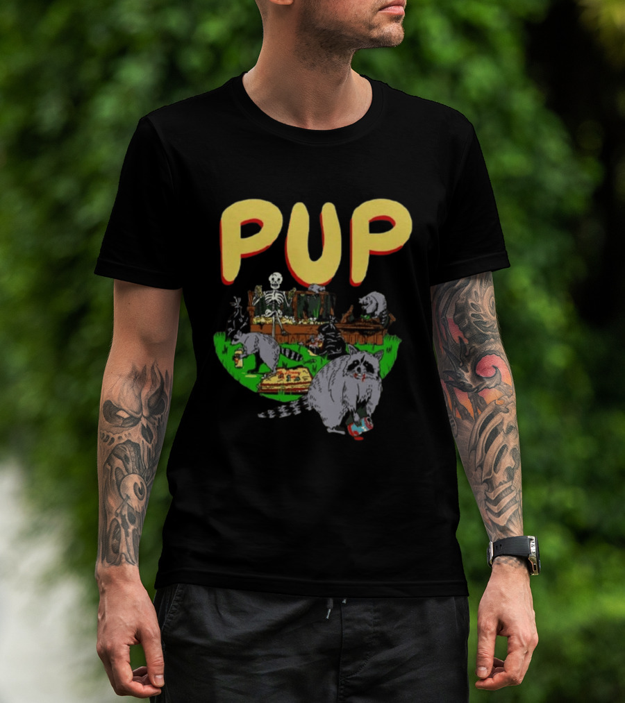 Pup The Band Racoon 2026 Tour Toronto ON Canada Pop Up Festive Skeleton Party T-Shirt