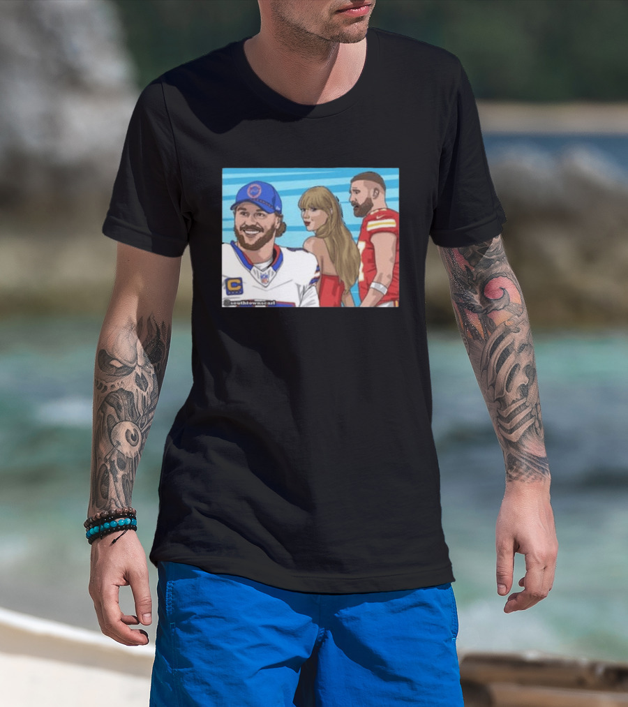 Josh Allen And Taylor With Kelce Stu McCallister सेटअप T-Shirt