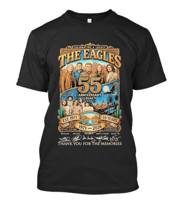 Celebrating A Legacy The Eagles 55 Anniversary 1971 2026 Thank You For The Memories T-Shirt