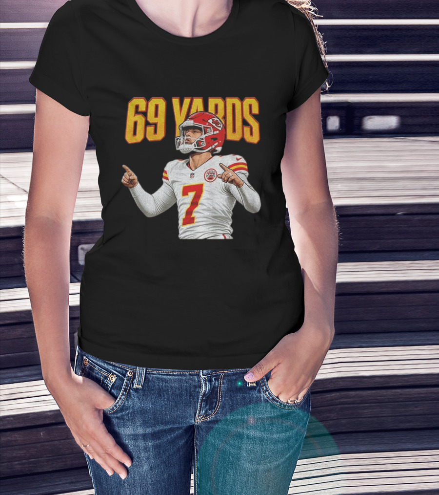 69 Yards Harrison Butker Kansas City Football Player T-Shirt