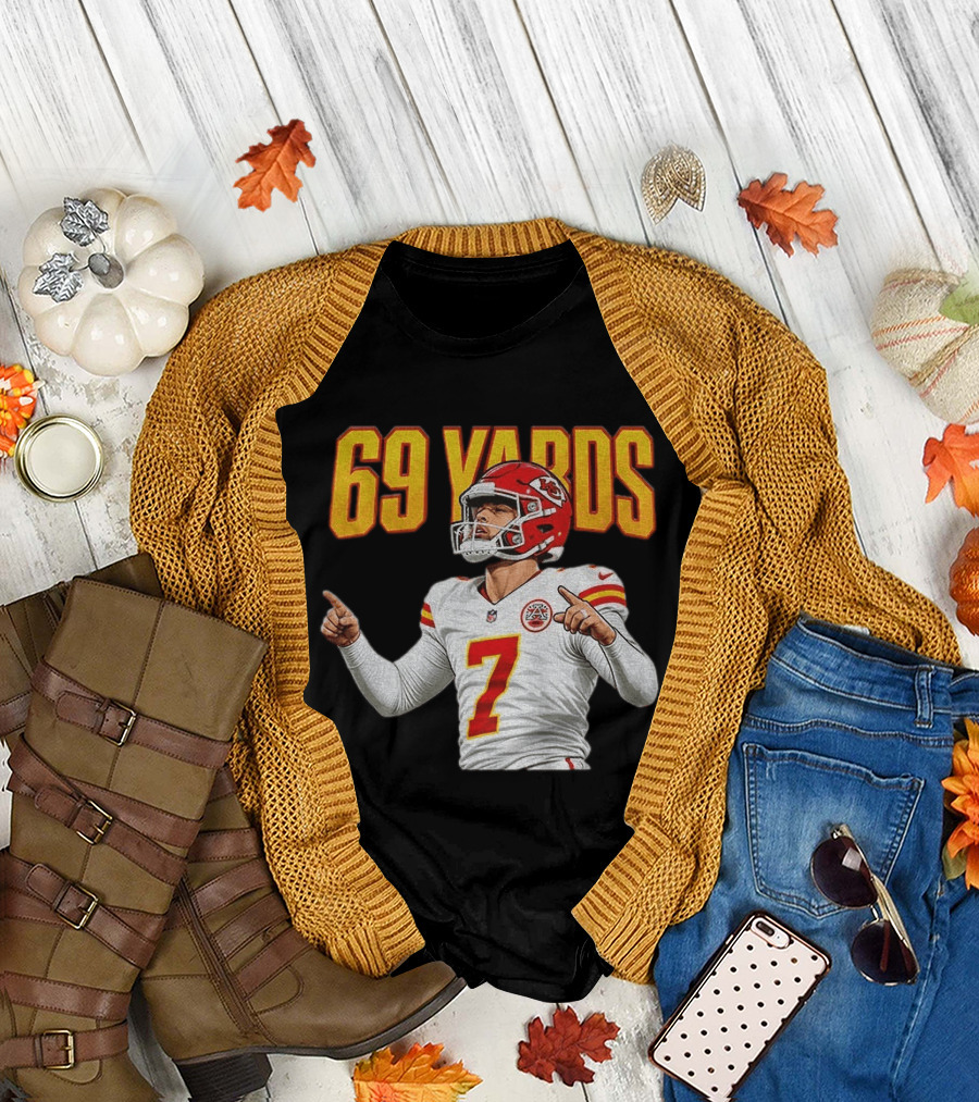 69 Yards Harrison Butker Kansas City Football Player T-Shirt