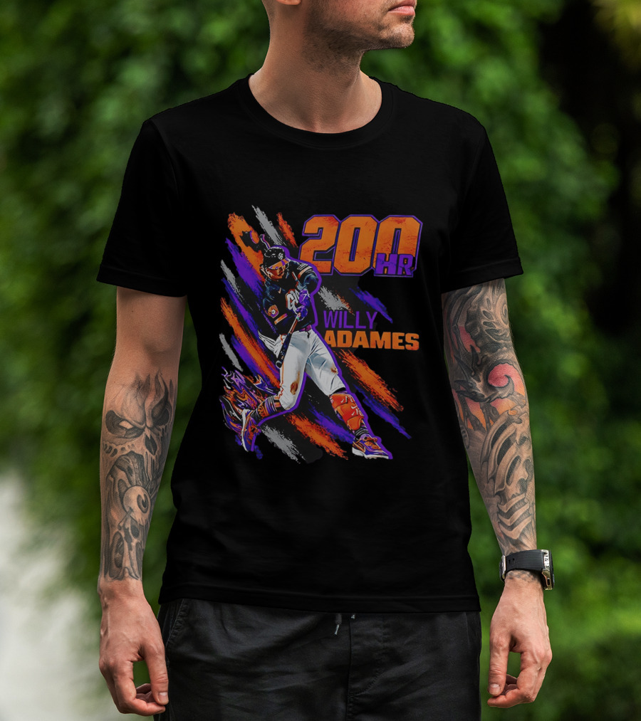 200 HR Willy Adames San Francisco Giants Baseball T-Shirt