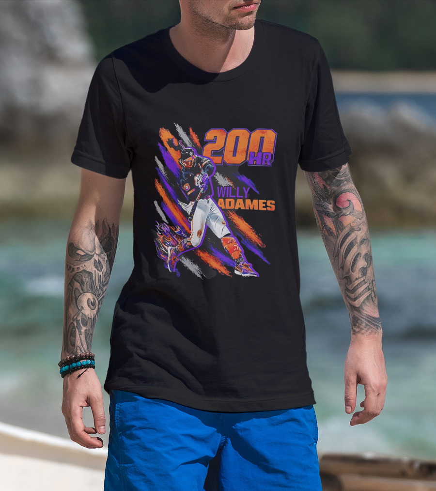 200 HR Willy Adames San Francisco Giants Baseball T-Shirt