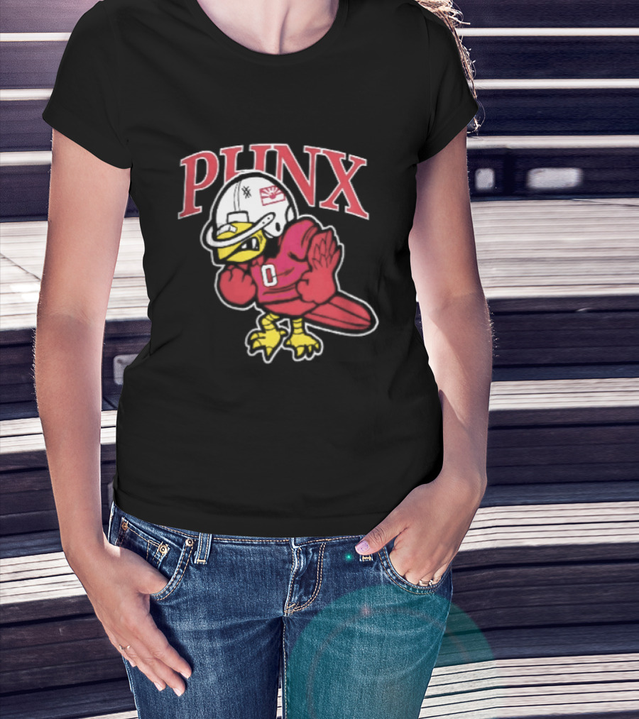 PHNX Cartoon Bird Football Helmet Jersey Arizona Cardinals T-Shirt
