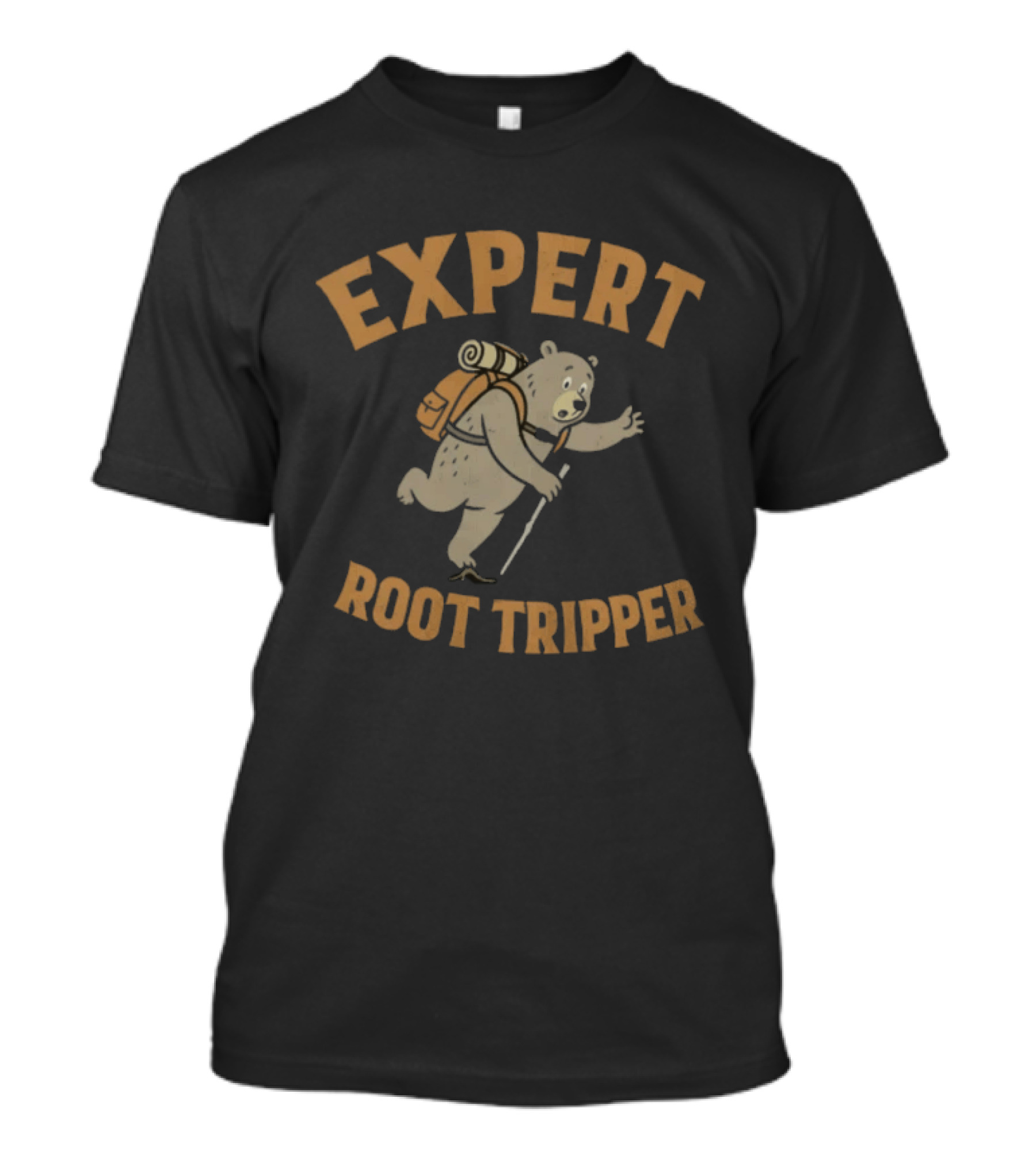 Expert Backpacking Bear Root Tripper Hiking Adventure T-Shirt