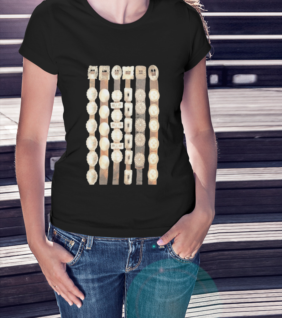 Hoshi SEVENTEEN Curtain Concho Vintage Button Straps T-Shirt