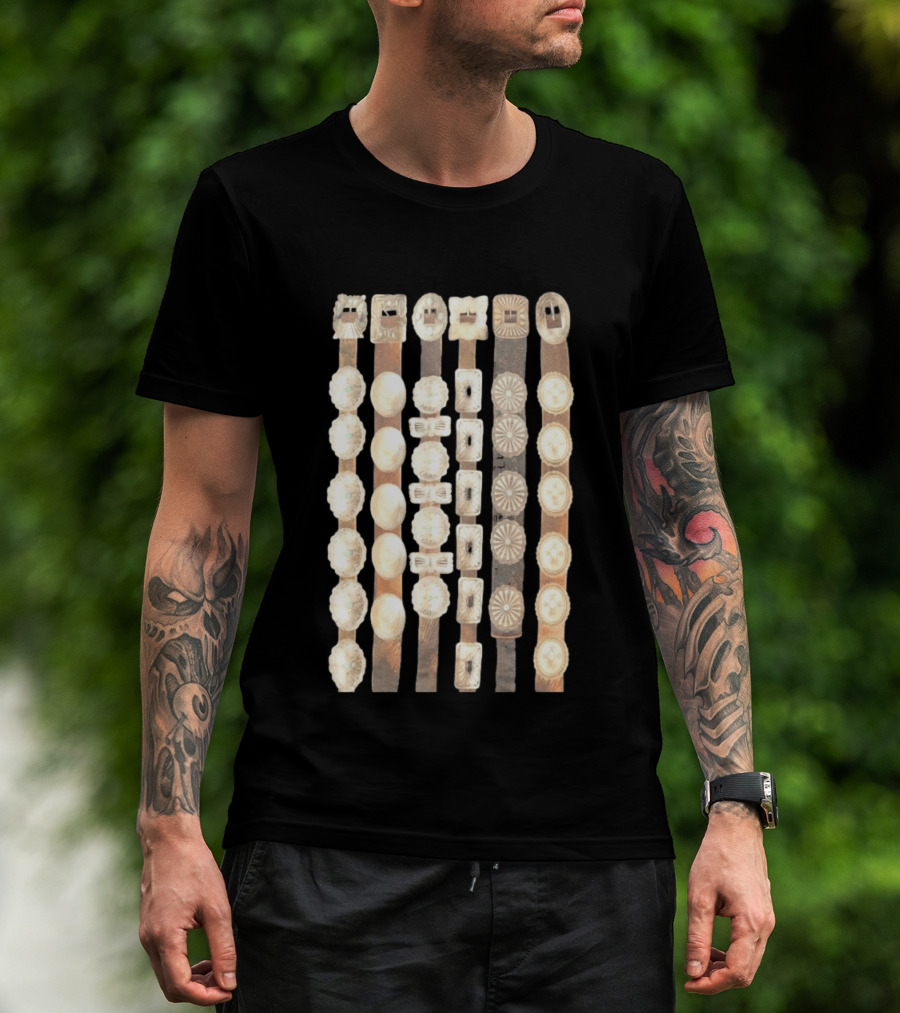 Hoshi SEVENTEEN Curtain Concho Vintage Button Straps T-Shirt