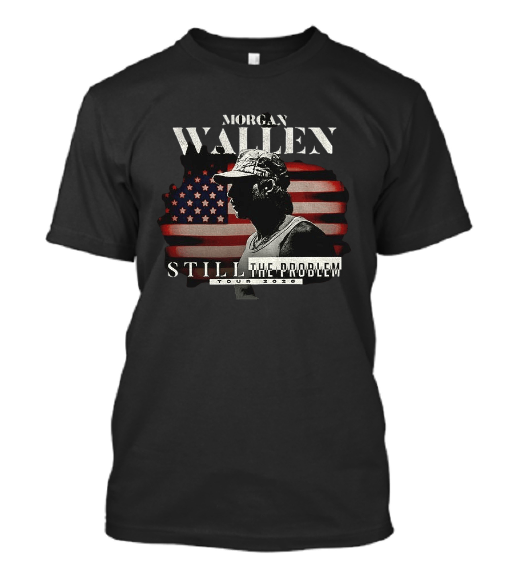 Morgan Wallen Still The Problem Tour 2026 Concert American Flag Image T-Shirt
