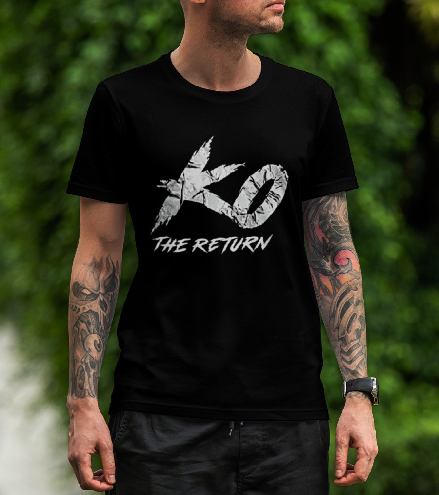 KO The Return Distressed Cracked Marble Stylized T-Shirt