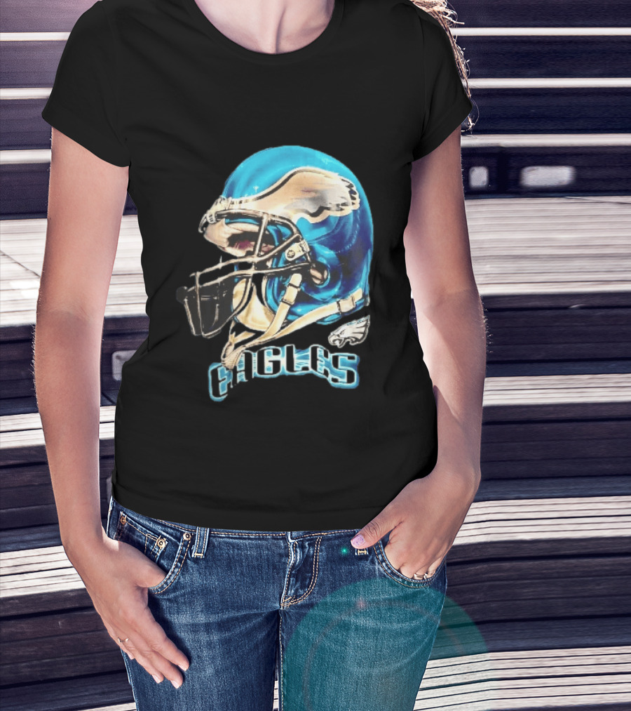 Philadelphia Eagles Blue Helmet Wing Decal EAGLES T-Shirt
