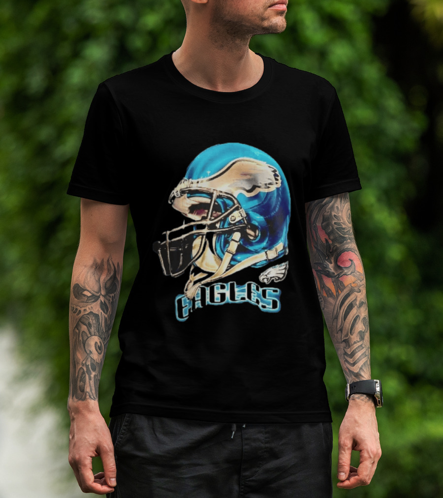Philadelphia Eagles Blue Helmet Wing Decal EAGLES T-Shirt