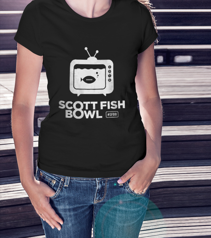 Scott Fish Bowl SFB8 2018 TV Aquarium Pigskin Bubbles T-Shirt