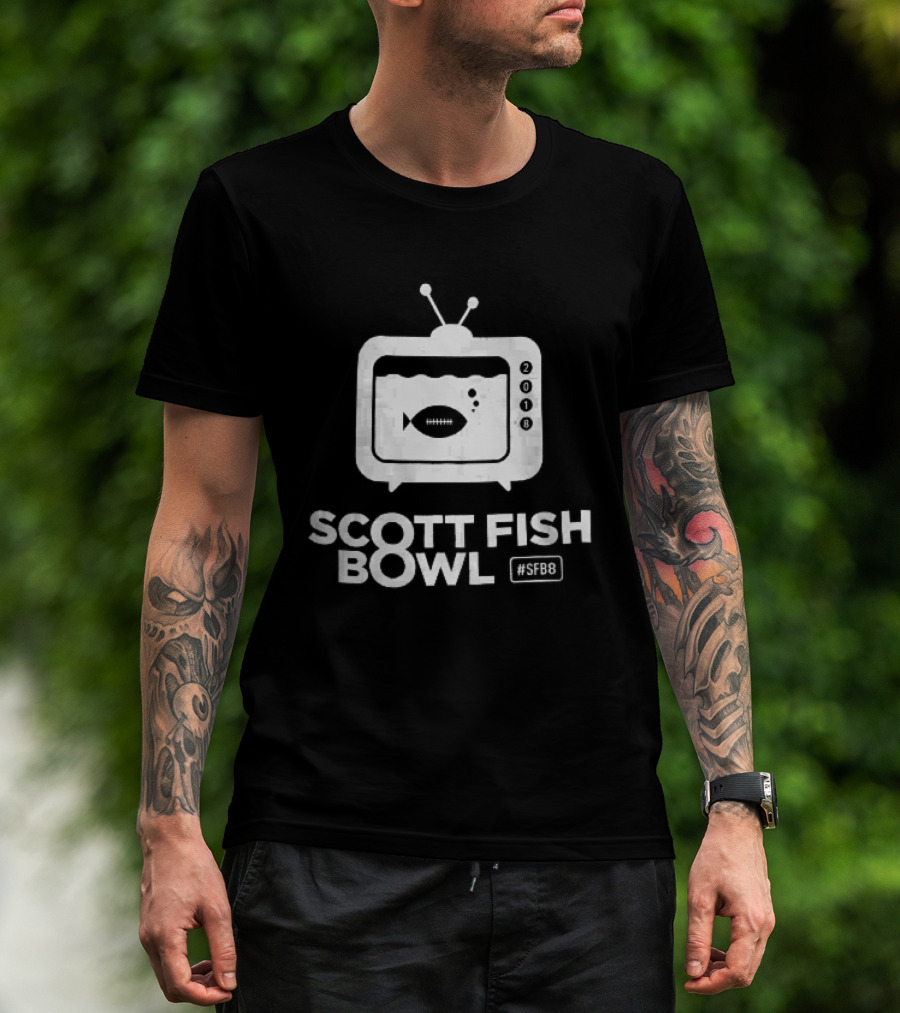 Scott Fish Bowl SFB8 2018 TV Aquarium Pigskin Bubbles T-Shirt