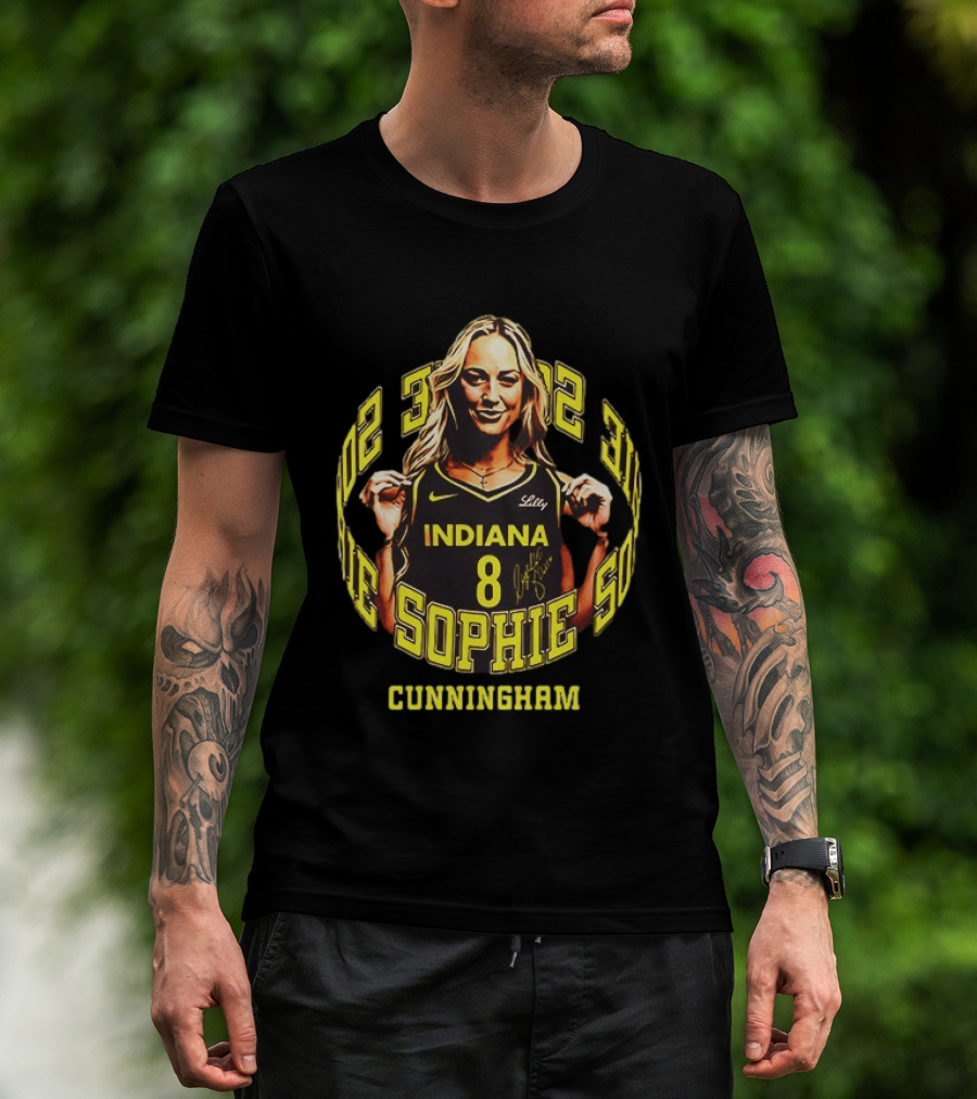 Sophie Cunningham Indiana 8 Basketball Player Signature T-Shirt