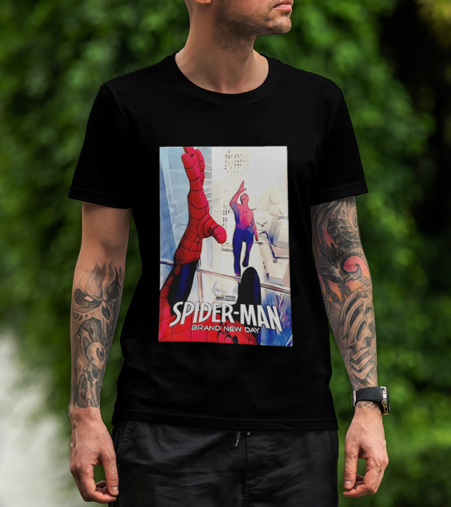 Marvel Spider Man Brand New Day High Five Scene T-Shirt
