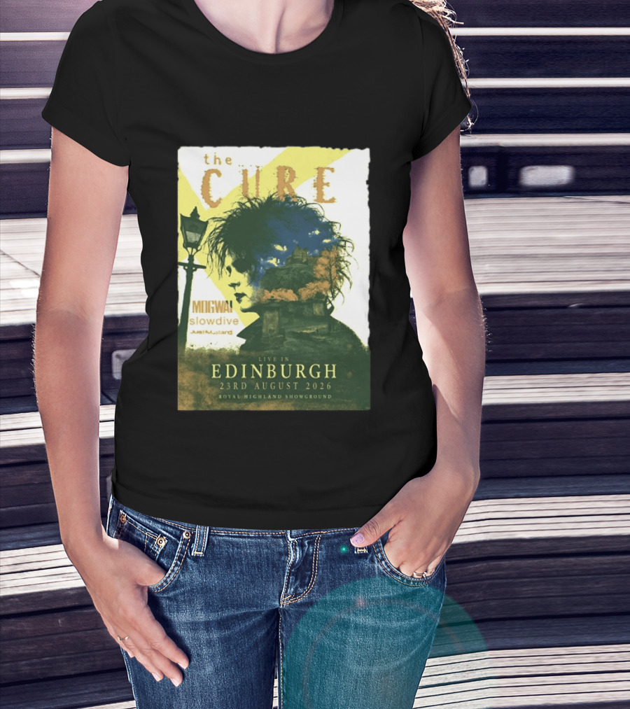 The Cure Live In Edinburgh 2026 Royal Highland Showground August 23rd Mogwai Slowdive Just Mustard T-Shirt