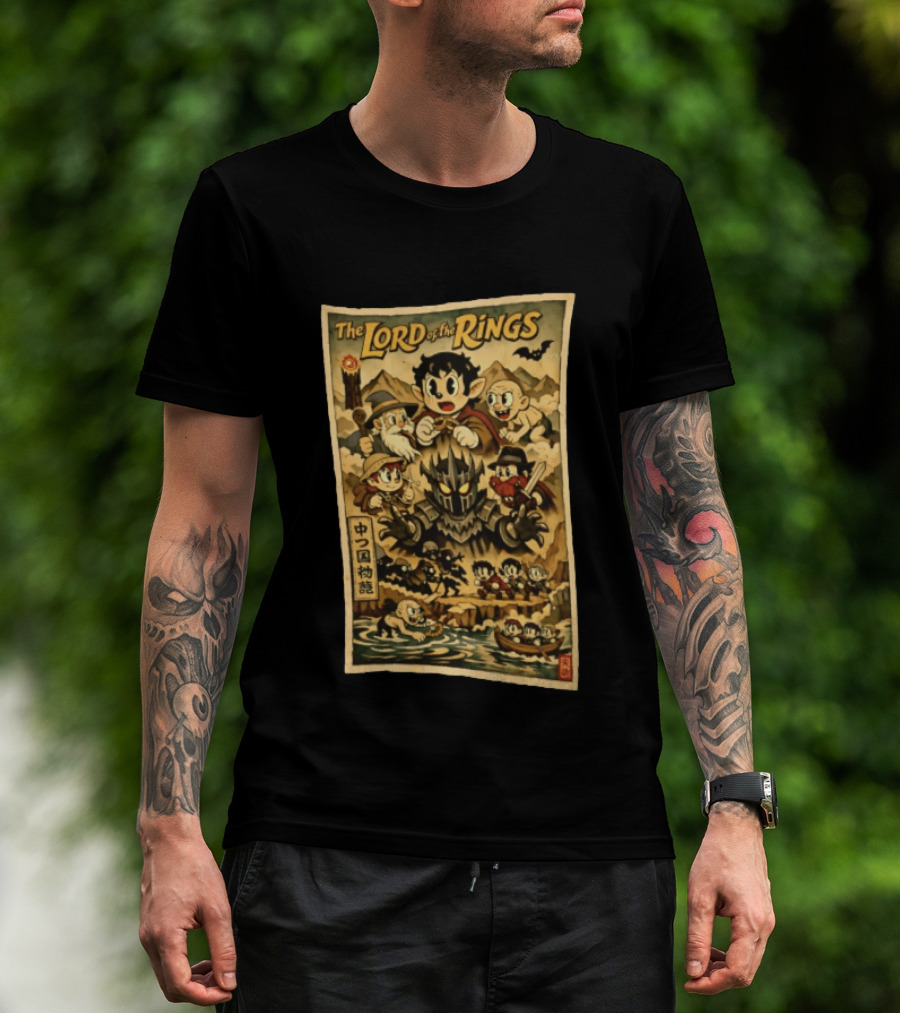 The Lord Of The Rings Middle Earth Tale Cartoon Adventure T-Shirt