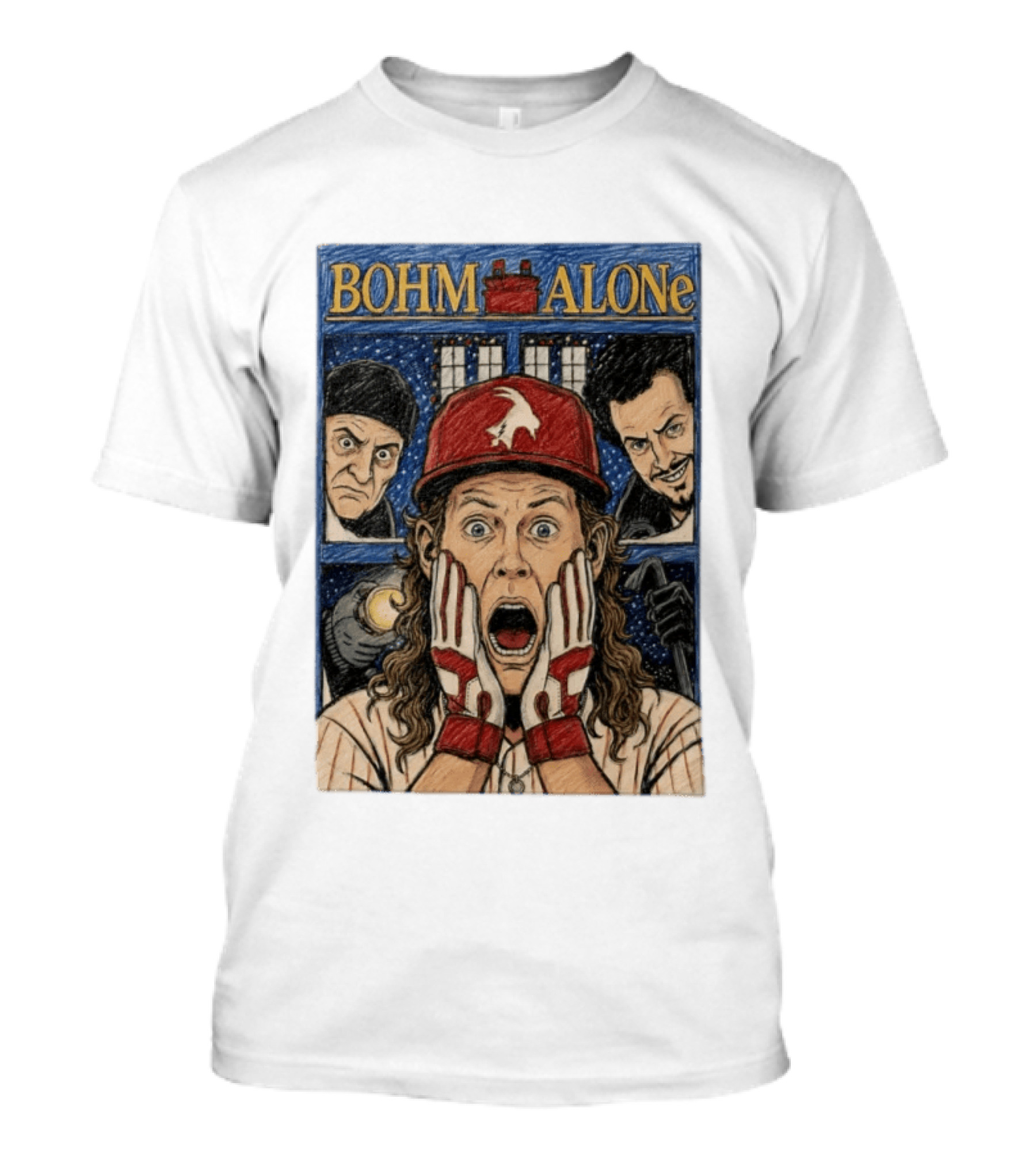 Bohm Alone Alec Bohm Philadelphia Phillies Home Alone T-Shirt