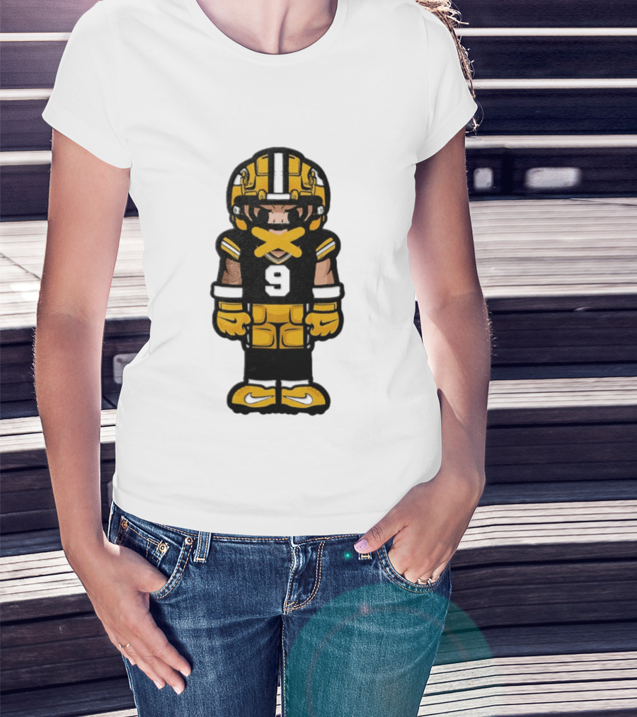 Christian Watson No 9 Chibi Green Bay Packers Football Player T-Shirt