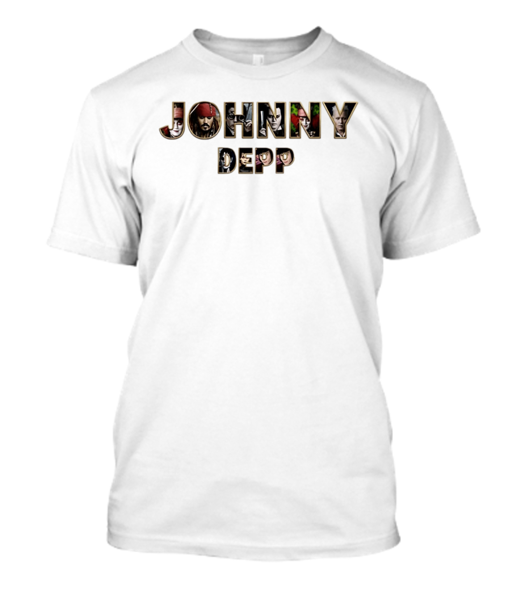 Johnny Depp Iconic Movie Characters Collage T-Shirt