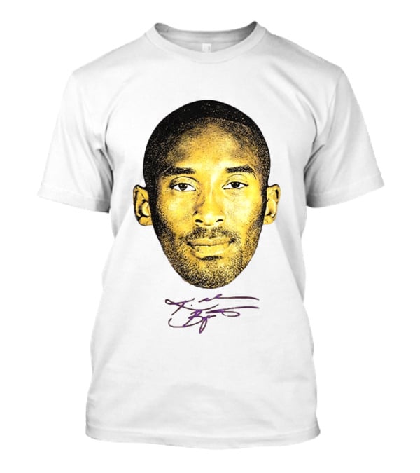 Kobe Bryant Los Angeles Lakers Basketball Legend Face Signature T-Shirt