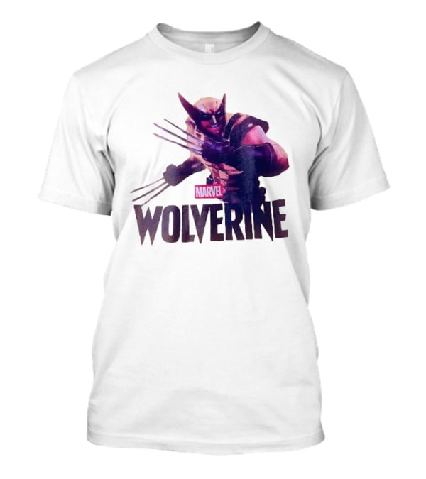 Marvel Wolverine Masked Superhero Claws Extended Purple Glow T-Shirt