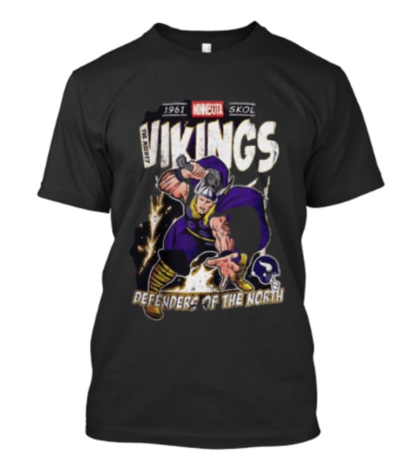 1961 Minnesota Vikings Skol The Mighty Vikings Defenders Of The North T-Shirt