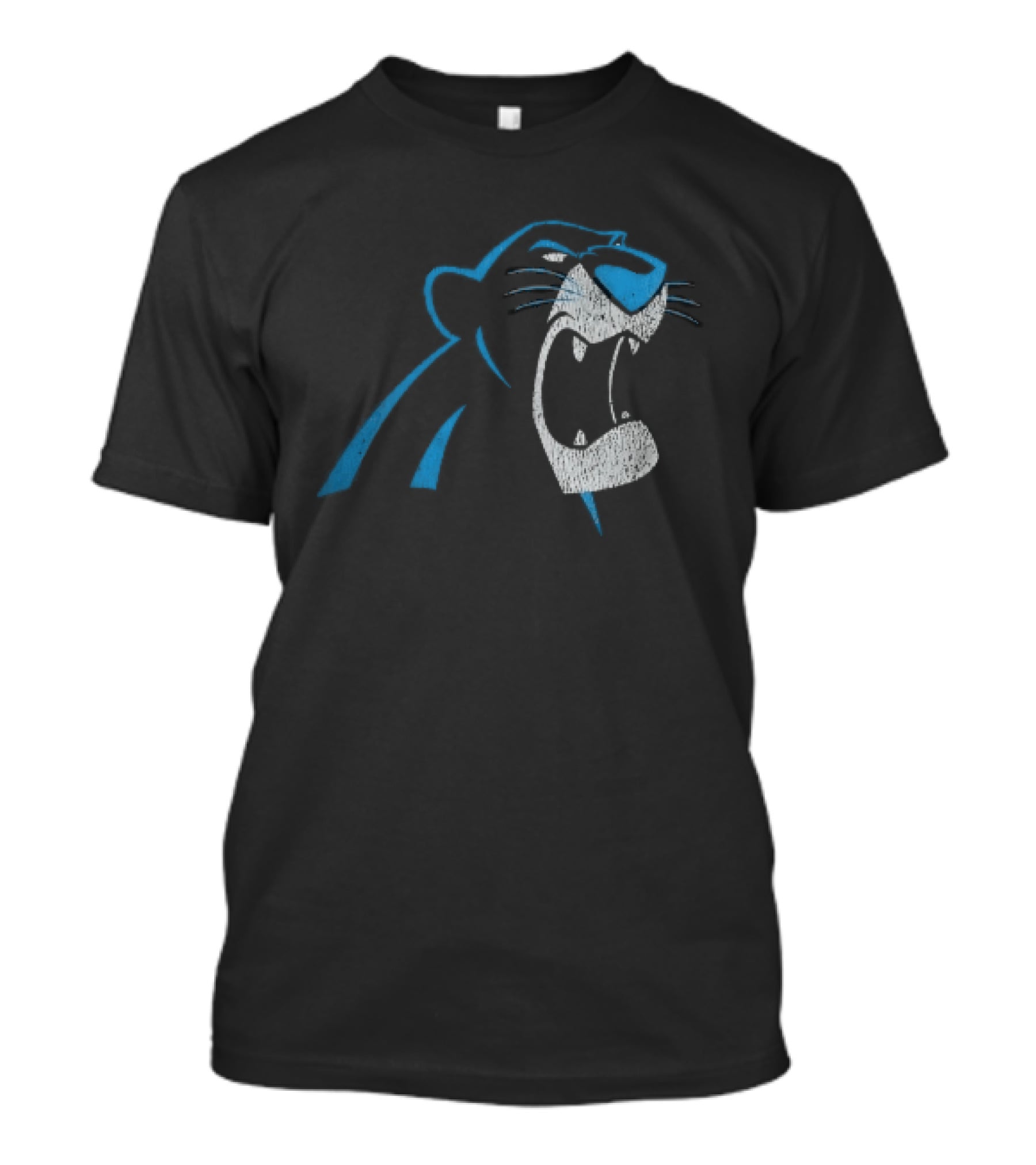 Carolina Panthers Distressed Snarling Panther NFL Team Spirit T-Shirt