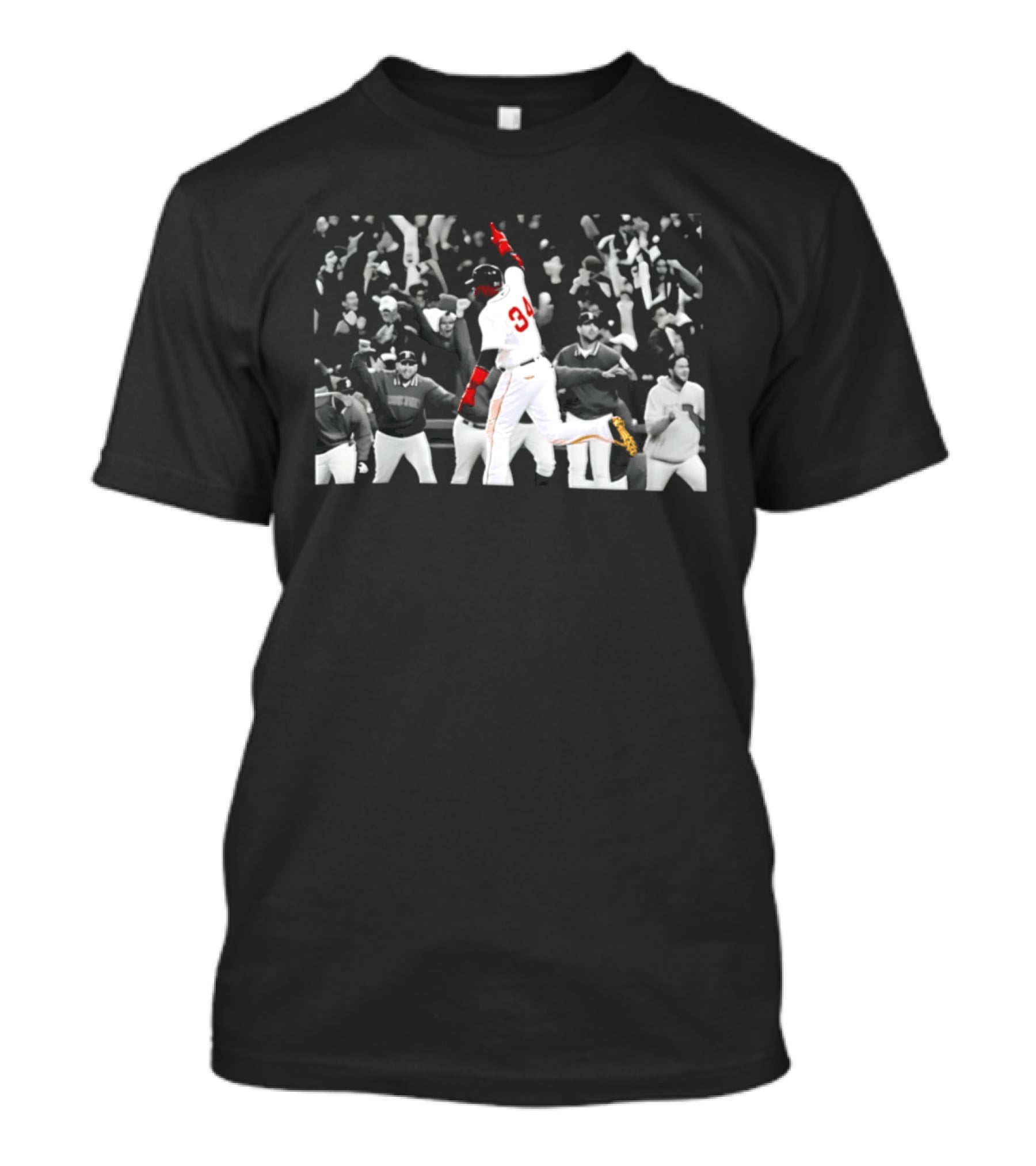 David Ortiz 34 Boston Red Sox Baseball Celebration Moments T-Shirt