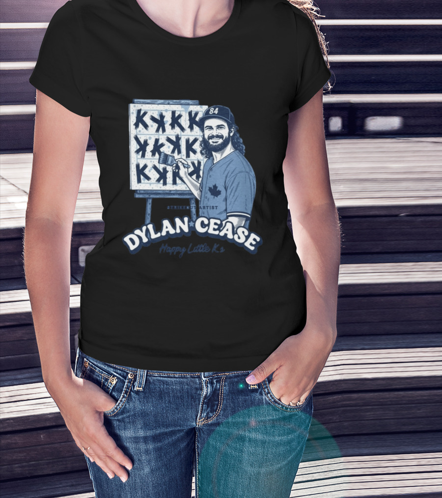 Dylan Cease Blue Jays Strikeout Artist Happy Little K's 84 Cap Maple Leaf T-Shirt