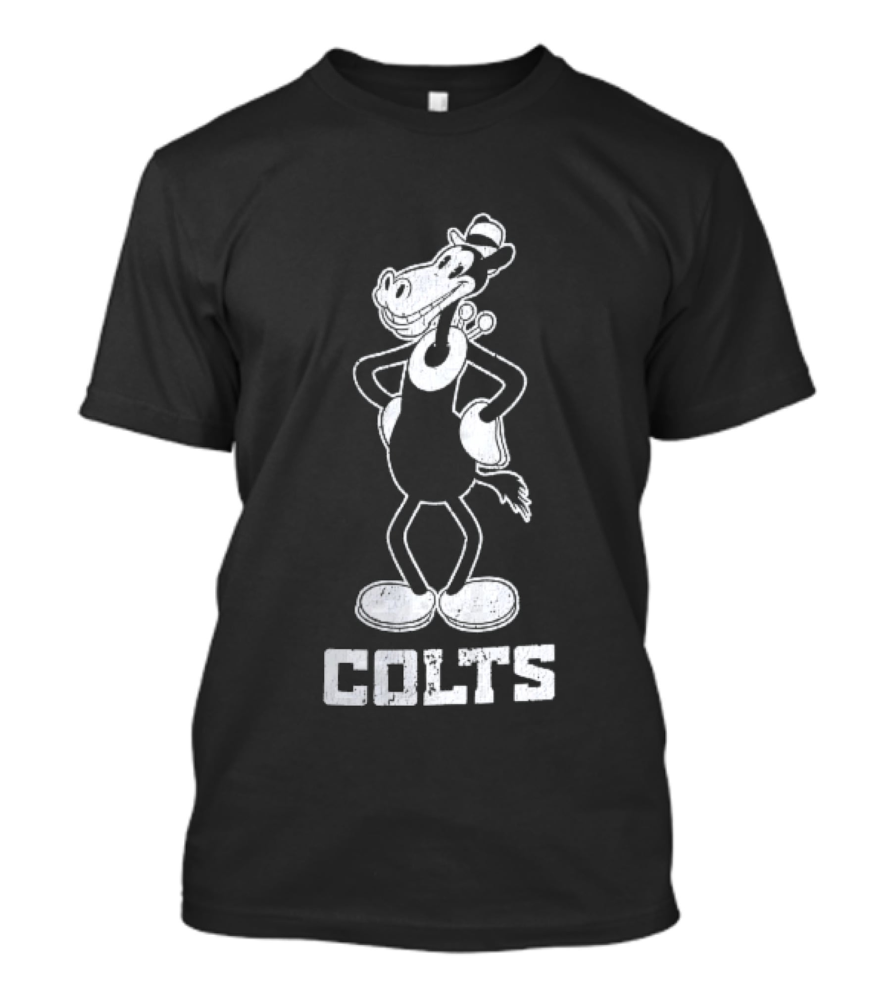 Indianapolis Colts Cartoon Horse With Hat T-Shirt