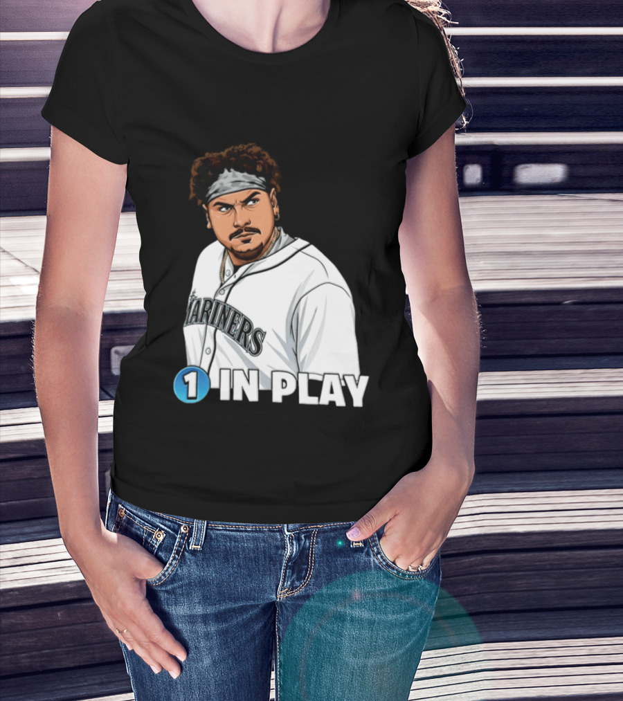 Josh Naylor Mariners 1 In Play Seattle MLB 2026 T-Shirt