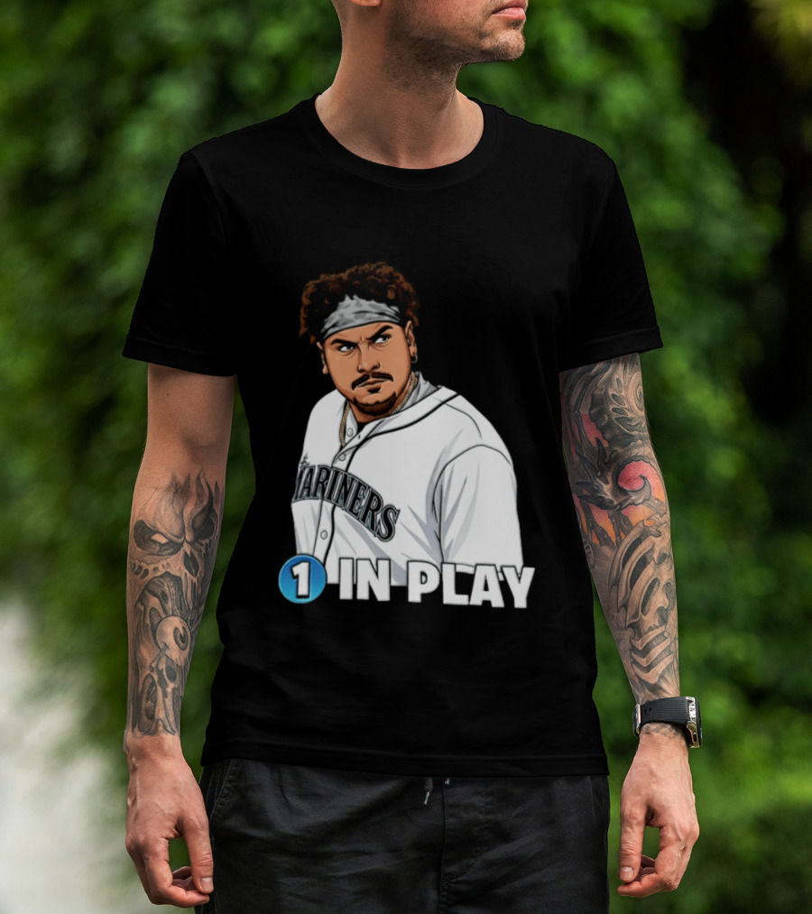 Josh Naylor Mariners 1 In Play Seattle MLB 2026 T-Shirt