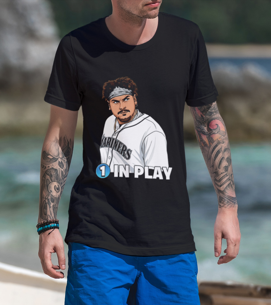 Josh Naylor Mariners 1 In Play Seattle MLB 2026 T-Shirt