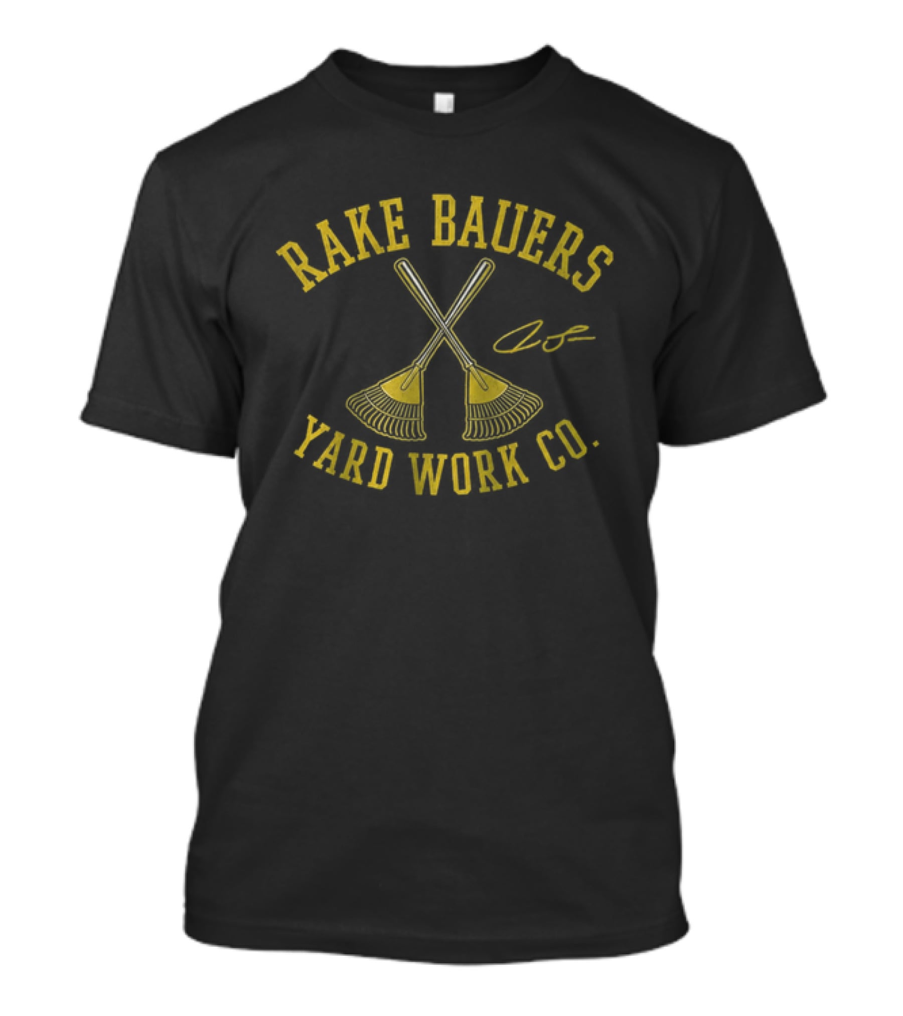 Rake Bauers Yard Work Co Crossed Rakes T-Shirt