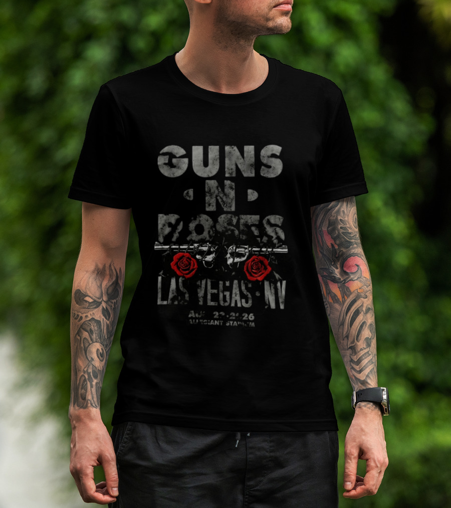 Guns N' Roses Las Vegas Allegiant Stadium August 22 24 2026 T-Shirt
