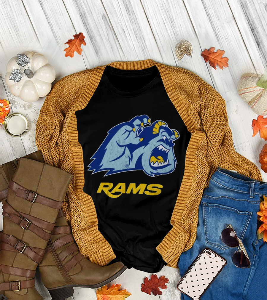 Los Angeles Rams Sulley Monster Football Fan Merchandise T-Shirt