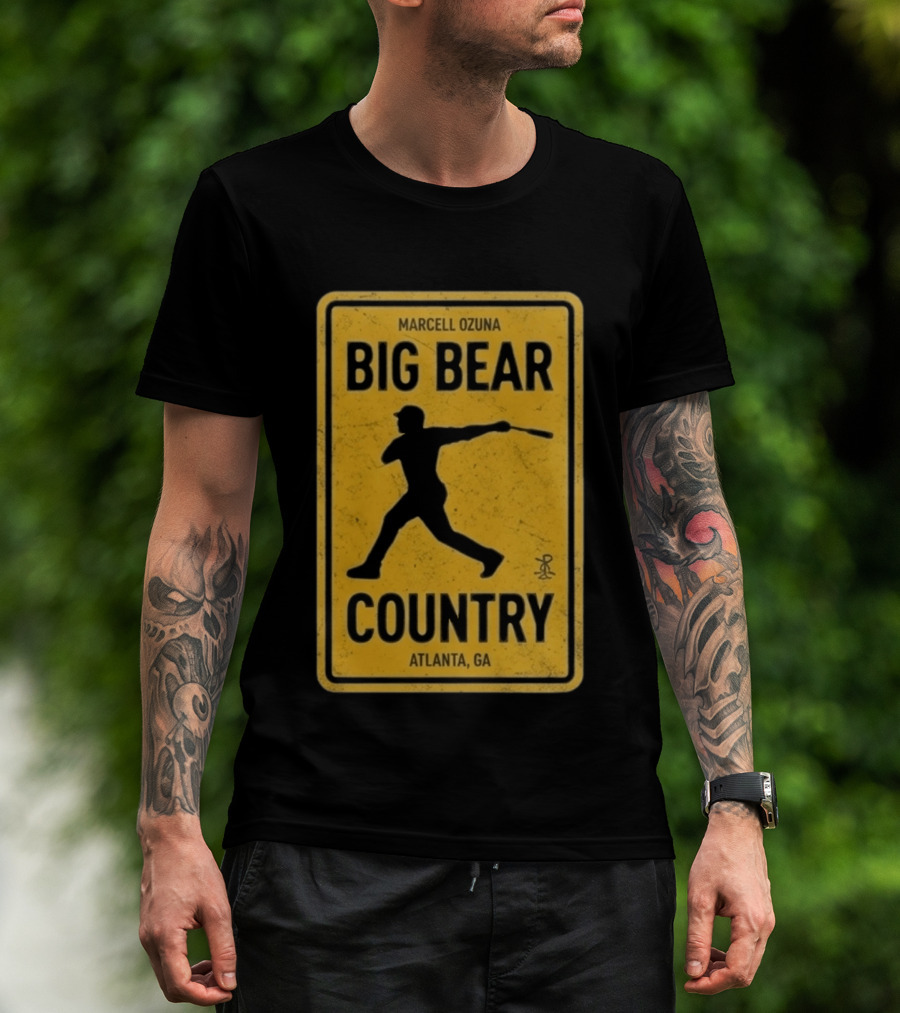 Marcell Ozuna Big Bear Country Atlanta GA Retro Baseball T-Shirt