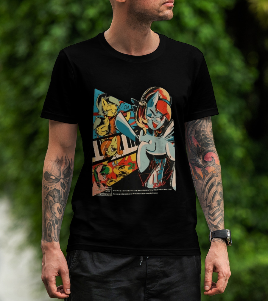 Mare Fair Never Dies 2026 Cartoon Ponies Music Band Comic Panels T-Shirt