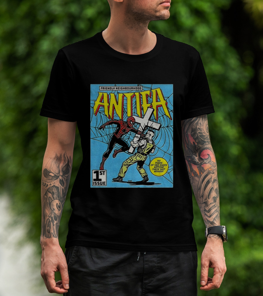 Friendly Neighbourhood Antifa Spider Man Punch 1st Issue T-Shirt
