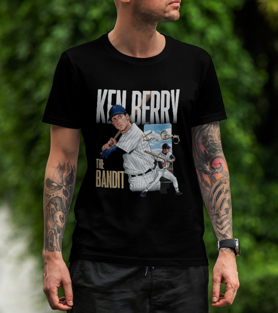 Ken Berry The Bandit Batting Stance With Signature Panel T-Shirt