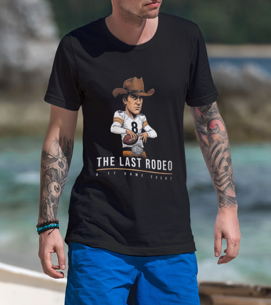 The Last Rodeo 17 Game Event Football Player With Cowboy Hat T-Shirt