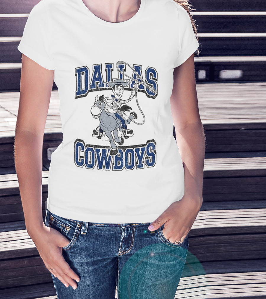 Dallas Cowboys Toy Story Woody Riding Cartoon T-Shirt