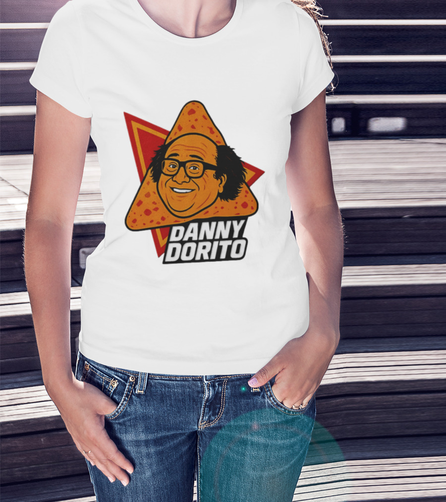 Danny Dorito Crunchy Snack Pun With Iconic Triangular Chip T-Shirt